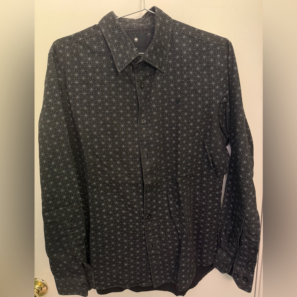 Gstar Raw Men's Black Patterned Shirt size m